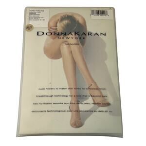 Donna Karan Control Top Hosiery The Nudes B02 Tall Pantyhose Vintage 1990s